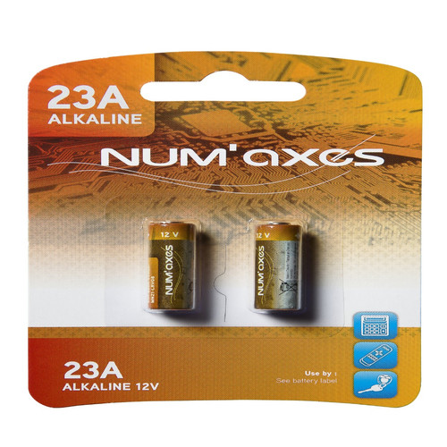 Piles rechargeables Num'Axes Blister de 2 piles 23A NUM'AXES