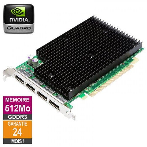 Nvidia - Carte graphique Nvidia Quadro NVS 450 512Mo GDDR3 4x DisplayPort HP 490565-003 - Carte graphique reconditionnée