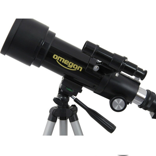 Viseur Télescope Omegon AC 70/400 AZ + Sac à dos + trépied + Filtre solaire + Occulaires K10 mm K20 mm, 1,25" + chercheur 5x24