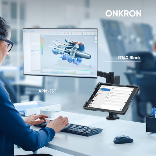 Onkron ONKRON Adaptateur VESA pour tablettes de 10,1" à 12,9" et jusqu’à 2 kg Noir APM13T
