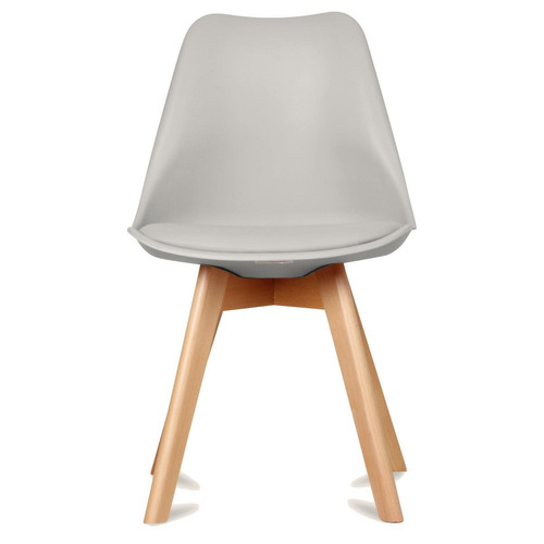 OPJET - Chaise Design Style Scandinave Taupe ESBEN - Maison