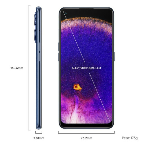 Oppo OPPO Find X5 Lite 16,3 cm (6.43') Double SIM Android 12 5G USB Type-C 8 Go 256 Go 4500 mAh Noir