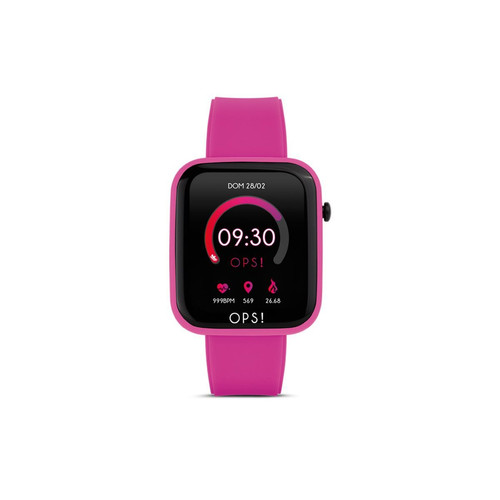 OPS! SMART WATCH - Montre connectée Femme OPS! SMART WATCH Active OPSSW-04 - Bracelet Silicone Rose Fuchsia OPS! SMART WATCH  - Montre et bracelet connectés