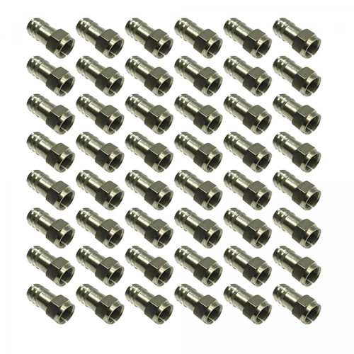 Optex - Lot de 50 connecteurs type F en laiton RG6 – male 75Ω Unispectra SC-Fm-6-C.360HEX - Optex