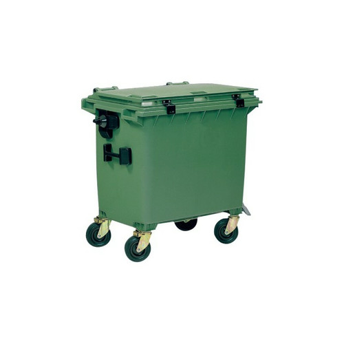 OPV - Container poubelle 660 l avec couvercle vert OPV  - Sacs à déchets