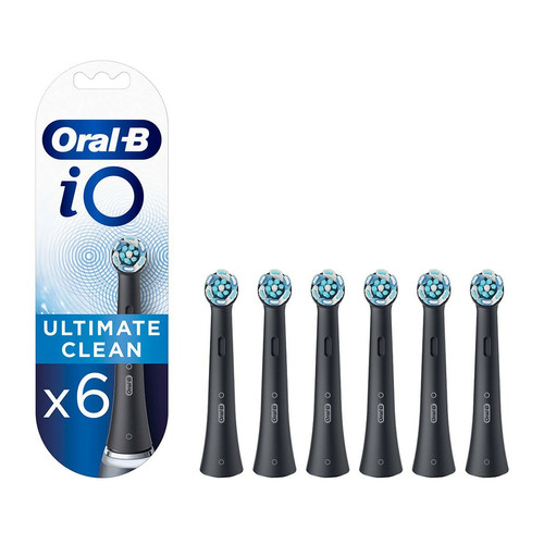Oral-B - Recambio Oral-B iO Ultimate Clean Negro - 6 cabezales Oral-B  - Oral-B