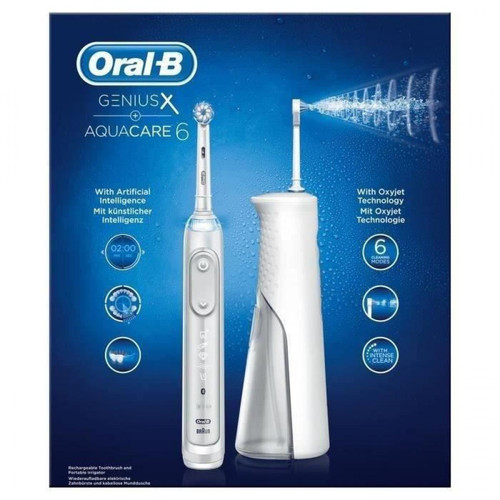 Oral-B - Oral-B Aquacare Pro-Expert Hydropulseur Et Genius X 20000 Brosse a Dents Électrique - Brosse à dents électrique