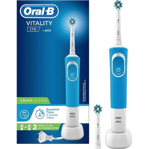 Oral-B - Oral-B Vitality 170 CrossAction Adulte Brosse à dents rotative oscillante Bleu, Blanc Oral-B  - Brosse à dents électrique