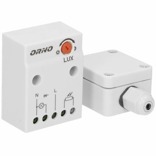 Orno ORNO CR-232 Interrupteur Crepusculaire 10W - 2300W IP65 Résistant Aux Intempéries (Montage en surface)
