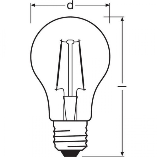 Ampoules LED Osram Ampoule LED Sphérique clair filament variable - 4,4W