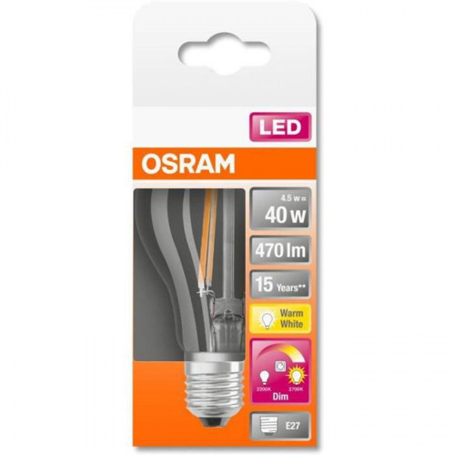 Osram - Ampoule STAR+ LED Standard clair filament Glow dim - 4,5W Osram  - Ampoules LED Osram
