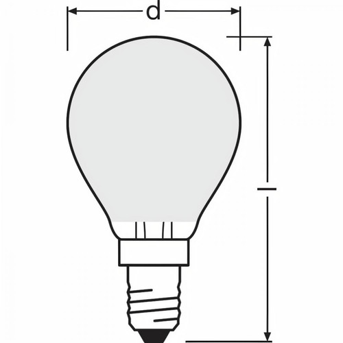 Osram OSRAM Ampoule LED Sphérique verre dépoli 4W=40 E14 chaud