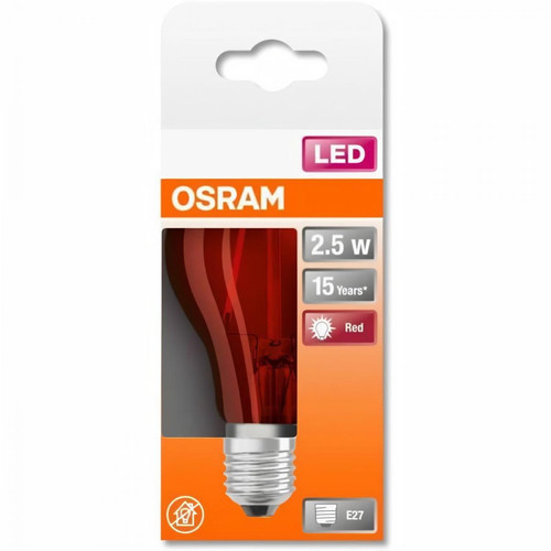Osram - OSRAM Ampoule LED Standard verre rouge déco  2,5W=15 E27 chaud Osram - Electricité
