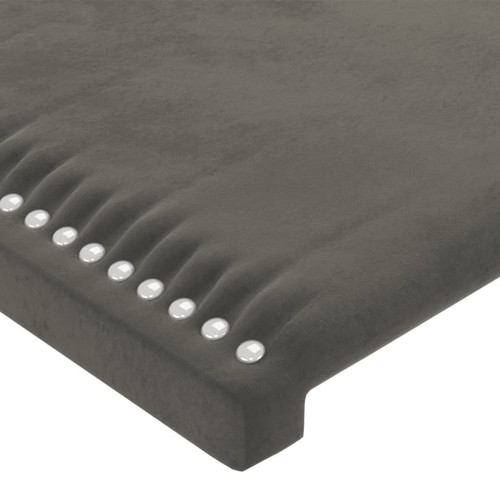 Têtes de lit Lot de 4 Têtes de lit design pour chambre - Décoration de lit Gris foncé 100x5x78/88 cm Velours -MN30418