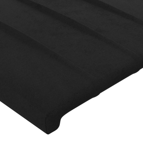 Têtes de lit Lot de 4 Têtes de lit design pour chambre - Décoration de lit Noir 100x5x78/88 cm Velours -MN97124