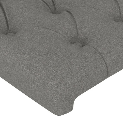 Têtes de lit Lot de 4 Têtes de lit design pour chambre - Décoration de lit Gris foncé 100x7x78/88 cm Tissu -MN22565