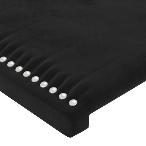 Têtes de lit Lot de 4 Têtes de lit design pour chambre - Décoration de lit Noir 80x5x78/88 cm Velours -MN20449