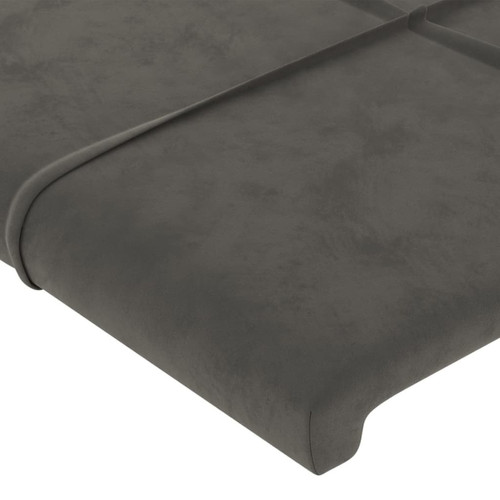 Têtes de lit Tête de lit moderne pour chambre - Décoration de lit Gris foncé 80x5x78/88 cm Velours -MN57564