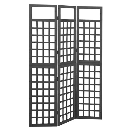 Maison Chic - Paravent/Cloison de séparation à 3 panneaux Bois de pin Noir 121x180 cm -MN99384 Maison Chic  - Décoration Noir et blanc
