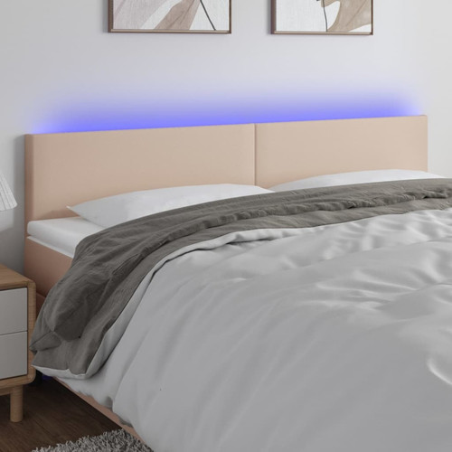 Maison Chic - Tête de lit scandinave à LED,meuble de chambre Cappuccino 180x5x78/88 cm Similicuir -MN69993 Maison Chic  - Têtes de lit