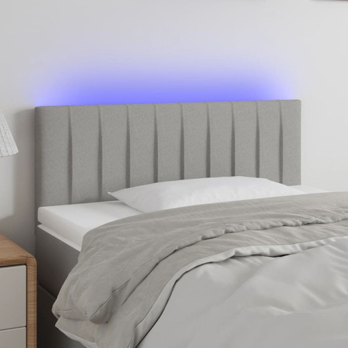 Maison Chic - Tête de lit scandinave à LED,meuble de chambre Gris clair 100x5x78/88 cm Tissu -MN50692 Maison Chic  - Têtes de lit