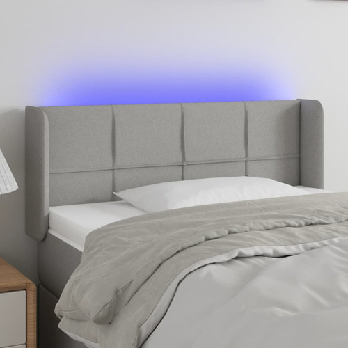 Maison Chic - Tête de lit scandinave à LED,meuble de chambre Gris clair 83x16x78/88 cm Tissu -MN18652 Maison Chic  - Têtes de lit