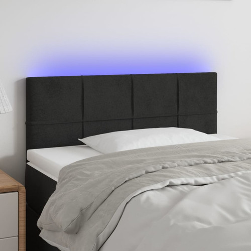 Maison Chic - Tête de lit scandinave à LED,meuble de chambre Noir 100x5x78/88 cm Velours -MN98897 Maison Chic  - Têtes de lit