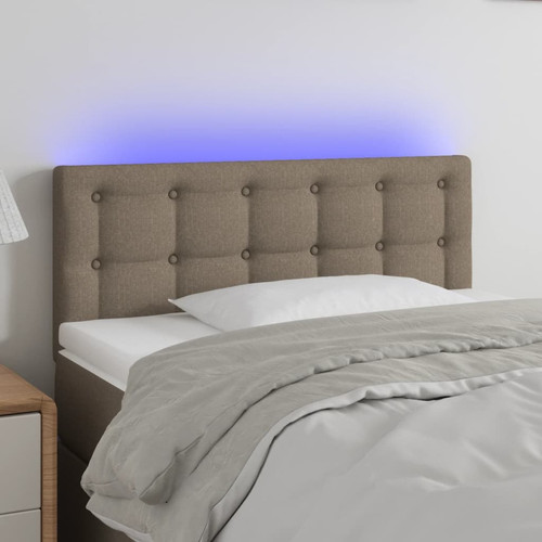 Maison Chic - Tête de lit scandinave à LED,meuble de chambre Taupe 100x5x78/88 cm Tissu -MN22245 Maison Chic  - Literie Gris