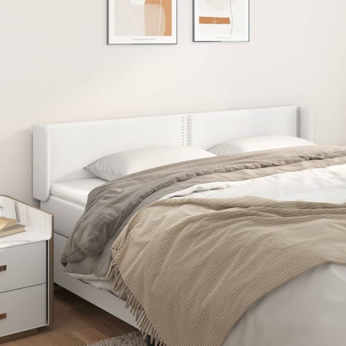 Maison Chic - Tête de lit scandinave avec oreilles,meuble de chambre Blanc 203x16x78/88 cm Similicuir -MN61278 Maison Chic  - Têtes de lit