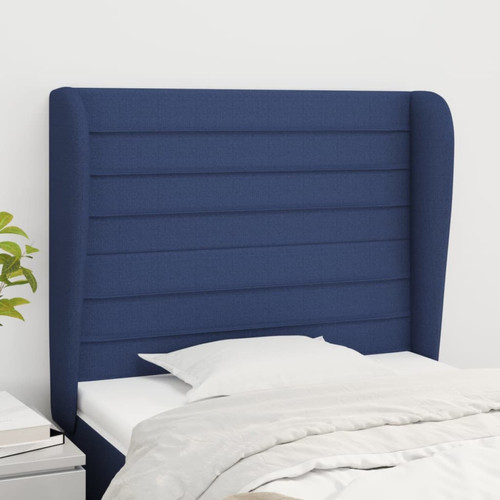 Maison Chic - Tête de lit scandinave avec oreilles,meuble de chambre Bleu 83x23x118/128 cm Tissu -MN56763 Maison Chic  - Têtes de lit