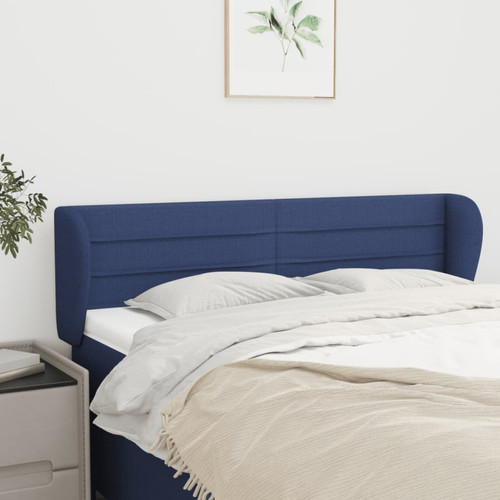 Maison Chic - Tête de lit scandinave avec oreilles,meuble de chambre Bleu 147x23x78/88 cm Tissu -MN63477 Maison Chic  - Maison Bleu petrole