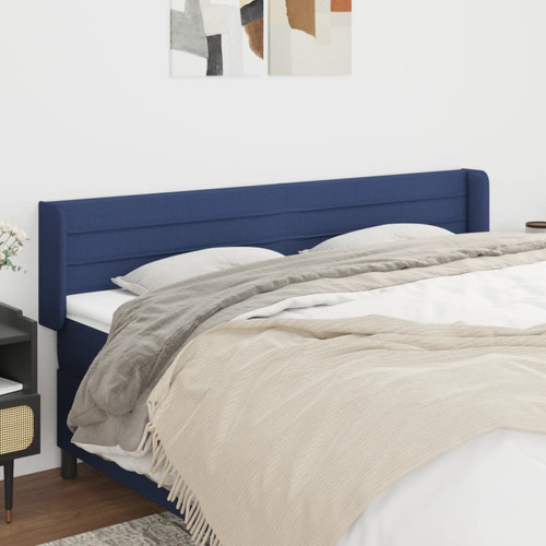 Maison Chic - Tête de lit scandinave avec oreilles,meuble de chambre Bleu 163x16x78/88 cm Tissu -MN44155 Maison Chic  - Chambre et literie Maison