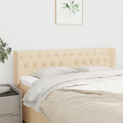 Maison Chic - Tête de lit scandinave avec oreilles,meuble de chambre Crème 163x16x78/88 cm Tissu -MN41128 Maison Chic  - Têtes de lit