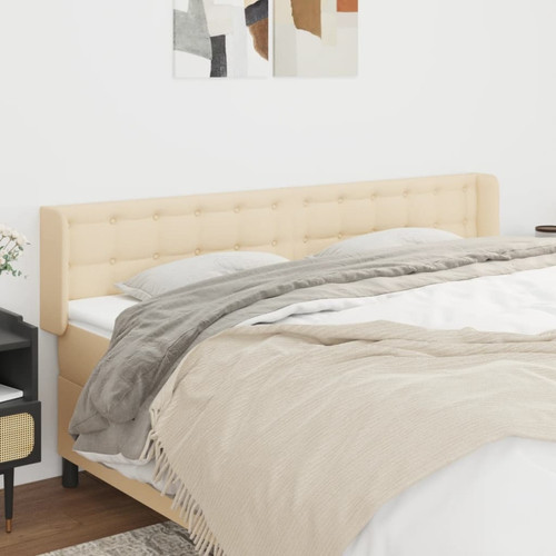 Maison Chic - Tête de lit scandinave avec oreilles,meuble de chambre Crème 163x16x78/88 cm Tissu -MN95025 Maison Chic  - Têtes de lit