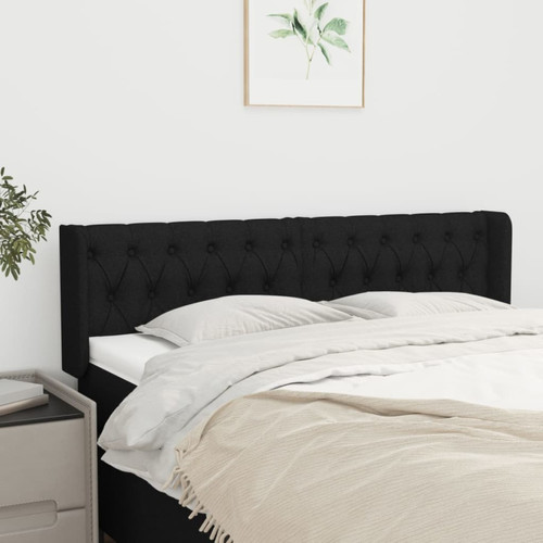 Maison Chic - Tête de lit scandinave avec oreilles,meuble de chambre Noir 163x16x78/88 cm Tissu -MN35756 Maison Chic  - Têtes de lit