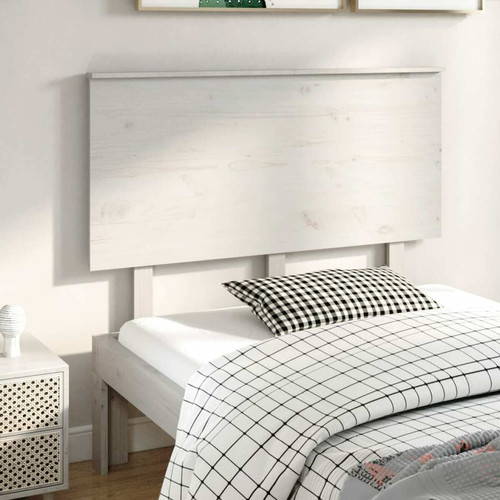 Maison Chic - Tête de lit scandinave,Meuble de chambre Blanc 124x6x82,5 cm Bois massif de pin -MN55629 Maison Chic  - Têtes de lit