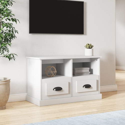 Maison Chic - Meuble TV scandinave - Banc TV pour salon blanc 80x35x50 cm bois d'ingénierie -MN68670 Maison Chic  - Meubles TV, Hi-Fi