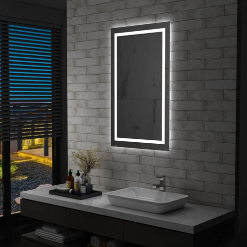 Miroir de salle de bain Maison Chic Miroir à LED,Miroir Lumineux LED pour salle de bain,Miroir decorations et capteur tactile 60x100 cm -MN87263