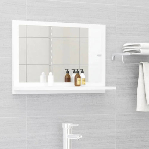 Maison Chic - Miroir moderne de salle de bain,Décoration Miroir mural Bain Blanc 60x10,5x37 cm Aggloméré -MN71686 Maison Chic  - Miroir de salle de bain