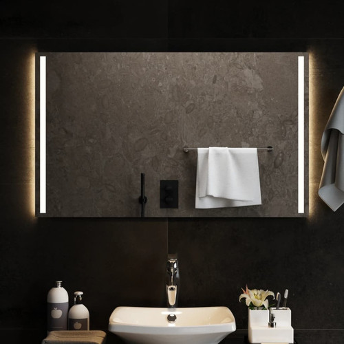 Miroir de salle de bain Maison Chic Miroir à LED,Miroir Lumineux LED pour salle de bain,Miroir decoration 100x60 cm -MN50858