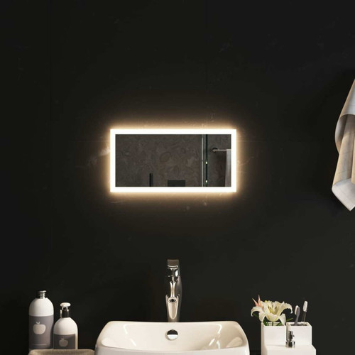 Miroir de salle de bain Maison Chic Miroir à LED,Miroir Lumineux LED pour salle de bain,Miroir decoration 40x20 cm -MN15867