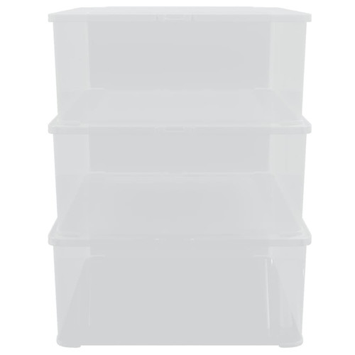 Boîte de rangement Ensemble de 3 Boîtes de rangement,Boîtes de stockage en plastique 25 L empilables -MN362545