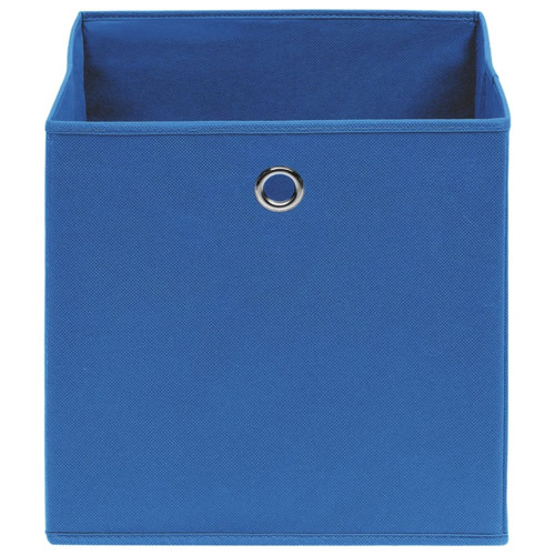Maison Chic Lot de 10 Boîtes de rangement,Boîtes de stockage Tissu intissé 28x28x28 cm Bleu -MN241207
