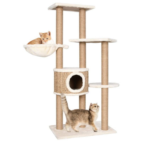 Other - Arbre à chat,centre de jeux pour chats avec griffoirs,perchoirs et panier 126 cm Herbiers marins -MN85369 Other  - Arbres a chats