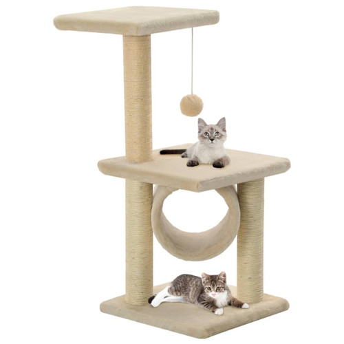 Other - Arbre à chat avec griffoirs,niche pour chat en sisal 65 cm Beige -MN63283 Other  - Arbre à chat