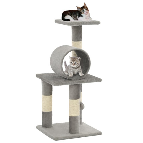 Other - Arbre à chat avec griffoirs,niche pour chat en sisal 65 cm Gris -MN58902 Other  - Arbre à chat
