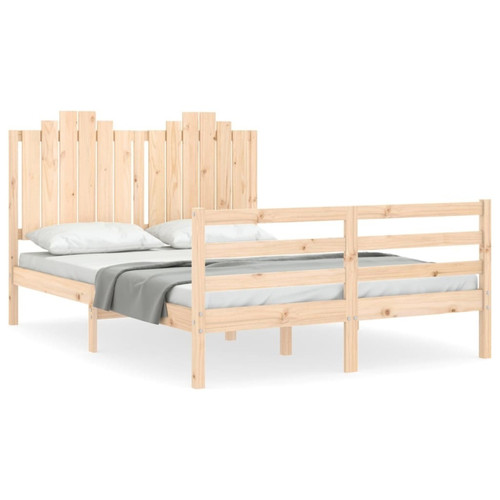 Maison Chic - Cadre/structure de lit avec tête de lit pour adulte - Lit Moderne Chambre double bois massif -MN30501 Maison Chic  - Cadres de lit