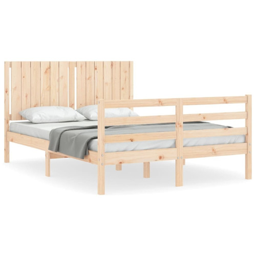 Maison Chic - Cadre/structure de lit avec tête de lit pour adulte - Lit Moderne Chambre double bois massif -MN21423 Maison Chic  - Cadres de lit