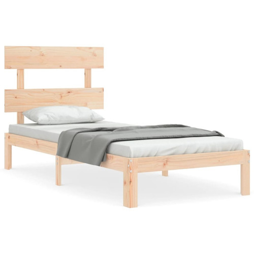 Maison Chic - Cadre/structure de lit avec tête de lit pour adulte - Lit Moderne Chambre simple bois massif -MN70226 Maison Chic  - Lit bateau Lit enfant