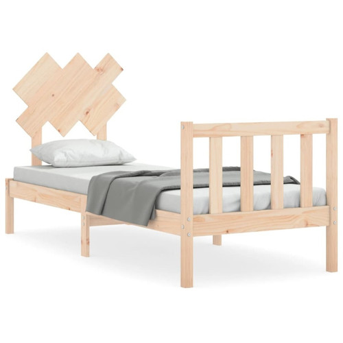 Maison Chic - Cadre/structure de lit avec tête de lit pour adulte - Lit Moderne Chambre petit simple bois massif -MN61181 Maison Chic  - Lit bateau Lit enfant